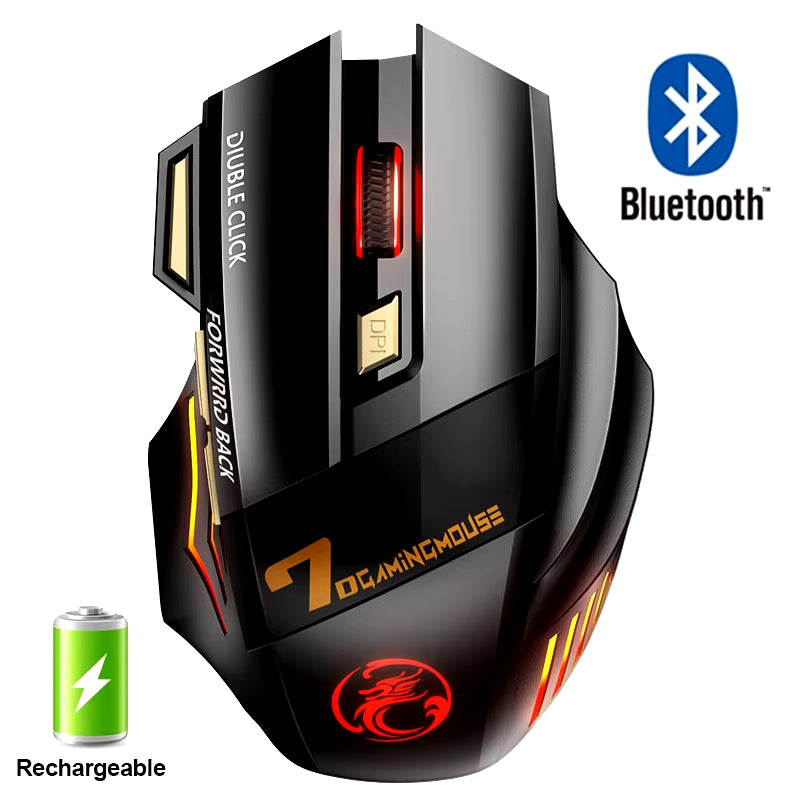 Rechargeable Wireless Mouse Bluetooth 