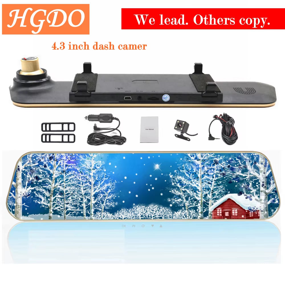 Full HD 1080P Dash Cam - Rear View Mirror 