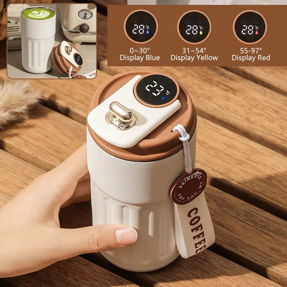 LED Temperature Display Coffee Cup 