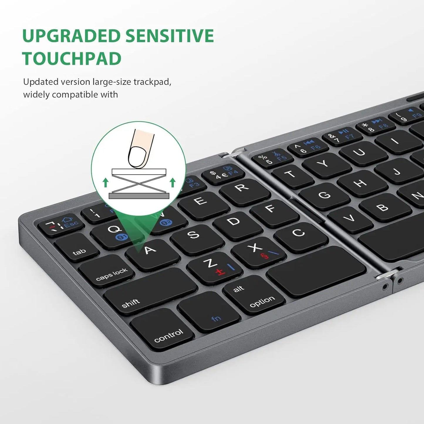 Foldable Keyboard with Touchpad 