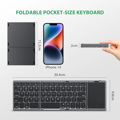 Foldable Keyboard with Touchpad 